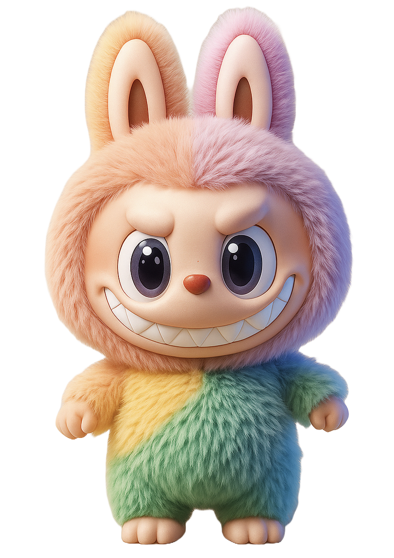 Rainbow Labubu Character